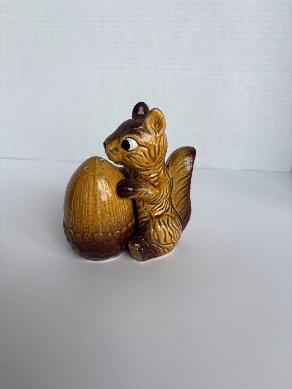 Vintage Ceramic Squirrel and Acorn Salt and Pepper Shakers